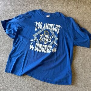 Los Angeles Dodgers 2017 World Series Gildan Men's XXXL MLB Baseball T-Shirt